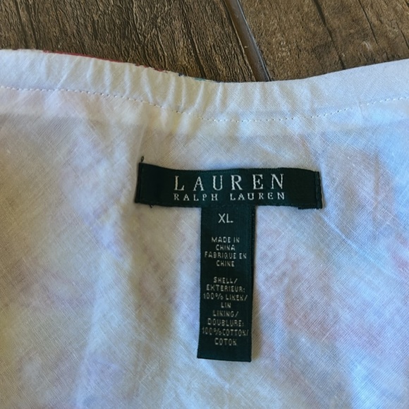 Lauren Ralph Lauren Women's Linen Skirt Geometric Hippie Colorful XL - Picture 3 of 6